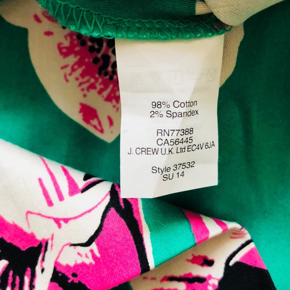 J. Crew Skirts J Crew The Pencil Skirt Green Floral 37532 Sz 2 Poshmark
